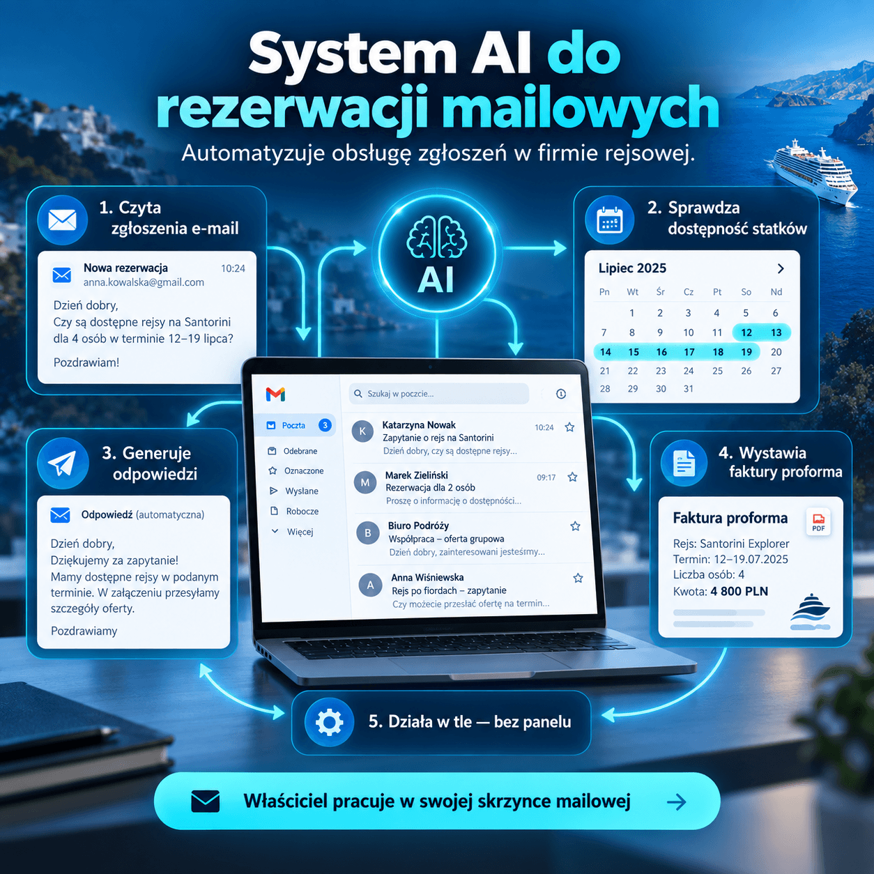 Zrzut ekranu strony Rejsomailer